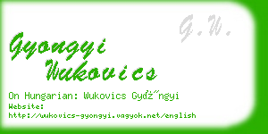 gyongyi wukovics business card